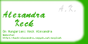 alexandra keck business card